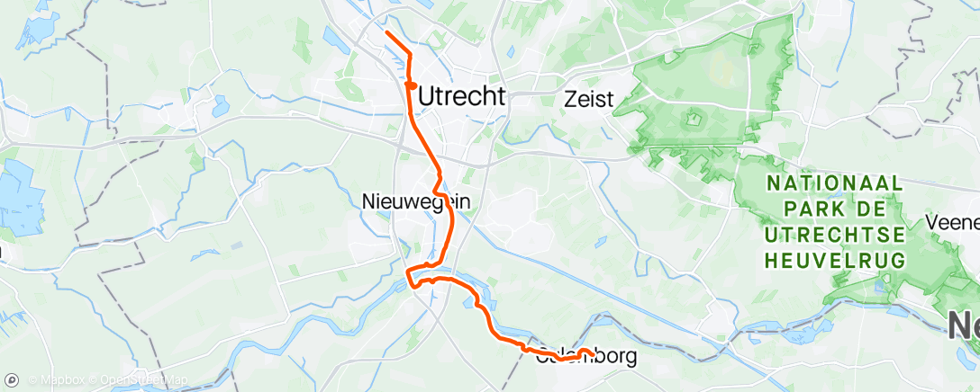 Map of the activity, Afternoon Ride