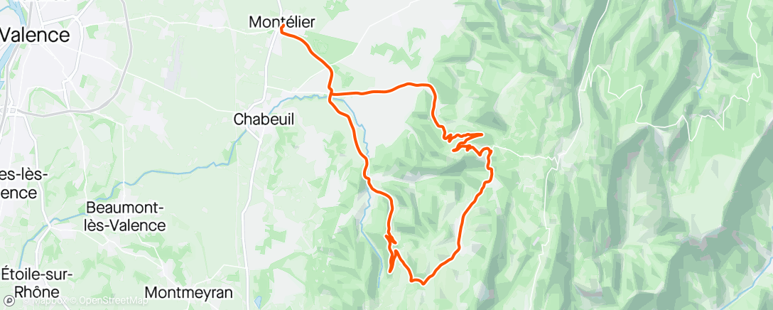 Map of the activity, Sortie vélo dans l'après-midi