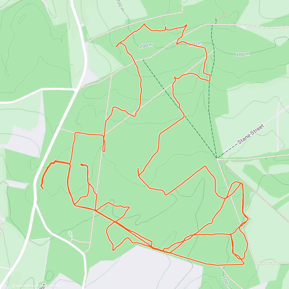 Map of the activity, Southdowns chrimbo O