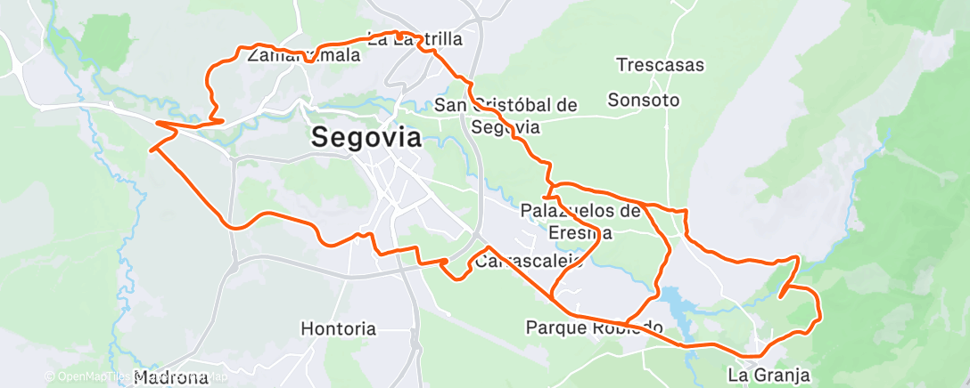 Карта физической активности (Bicicleta de gravel por la tarde)