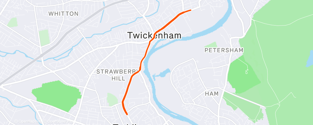 Map of the activity, Morning Run