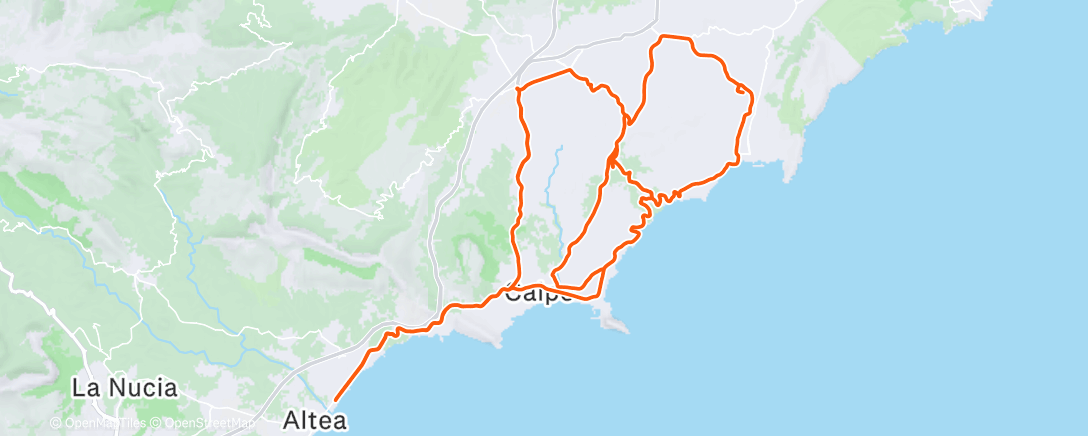 Map of the activity, Pedalata dell'ora di pranzo