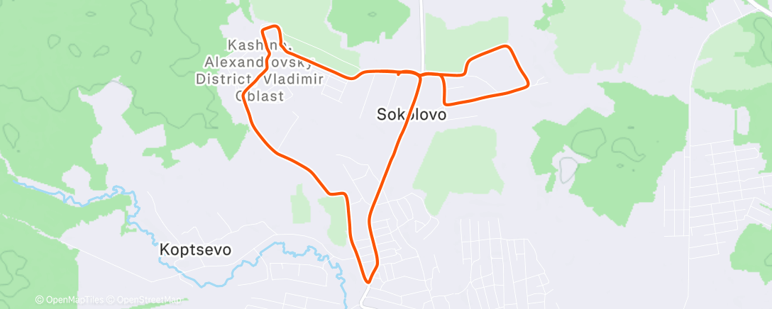 Map of the activity, Morning Trail Run