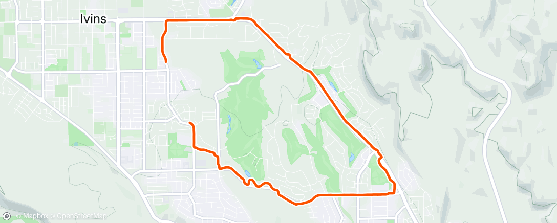 Map of the activity, Night Run