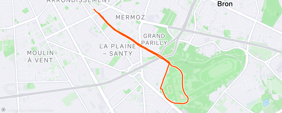 Map of the activity, Lyon, Maison de la danse / Vénissieux, Stade du Rhône