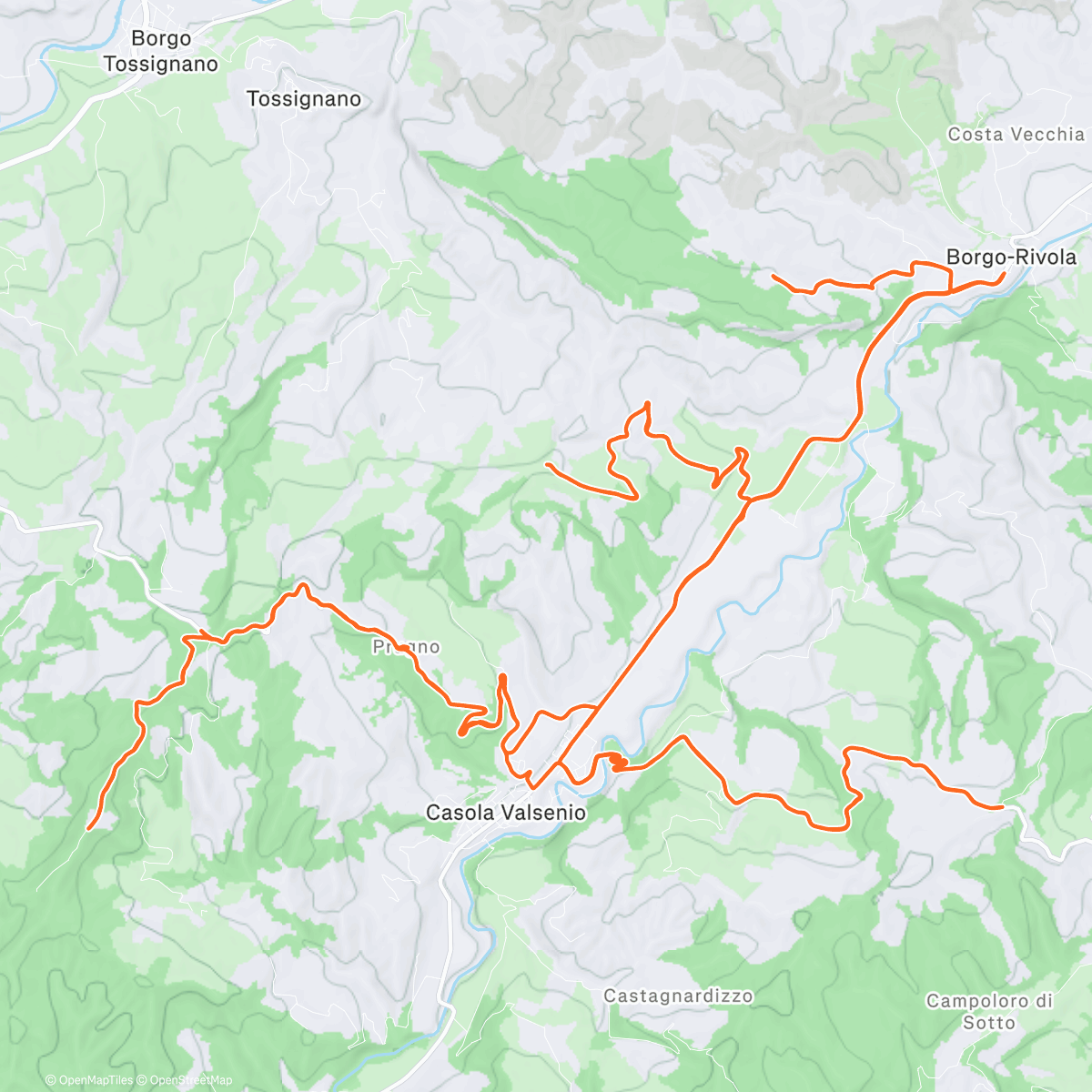 Mapa de la actividad (Giro prima della neve)