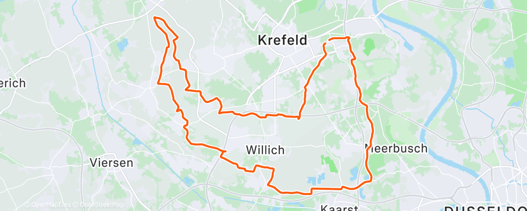 Map of the activity, Kempen - Kaarst