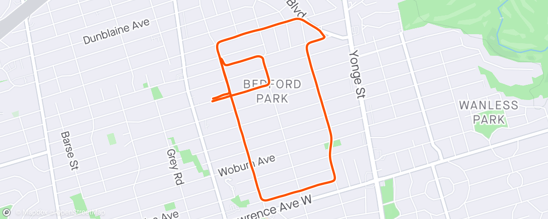Map of the activity, Afternoon Run with Brodie (10k training)
