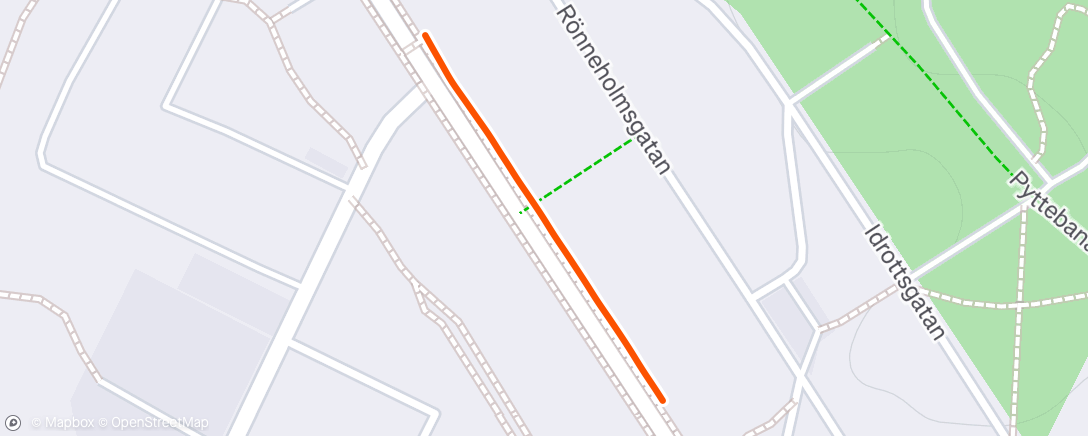 Map of the activity, Evening Run