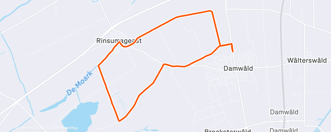 Map of the activity, Namiddagloop