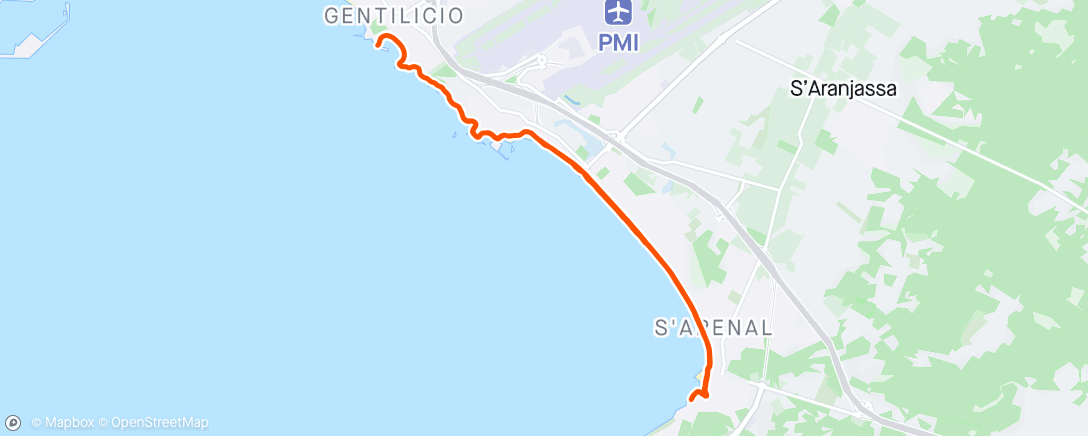 Map of the activity, Carrera de tarde