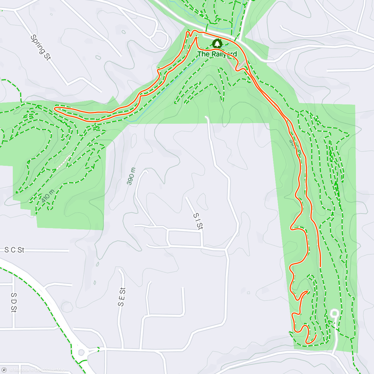 Map of the activity, Damn Rascal Birthday Eve Trail Run