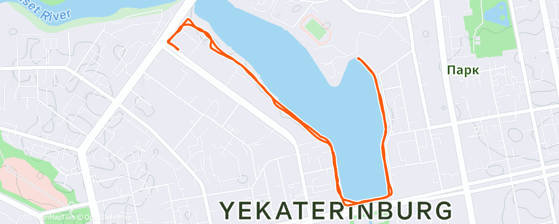 Map of the activity, Утренний забег