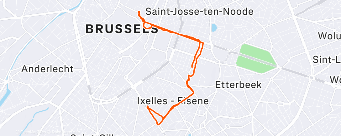 Map of the activity, Morning Walk