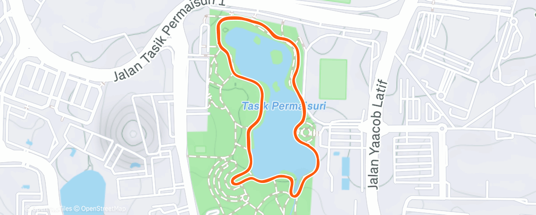 Map of the activity, Evening Run