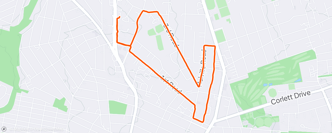 Map of the activity, Morning Run