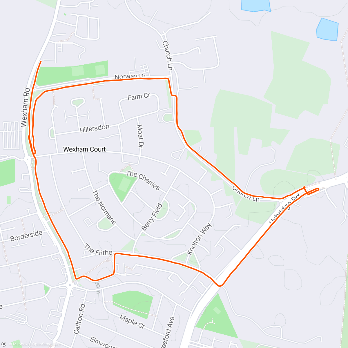 Map of the activity, Colder Morning Run