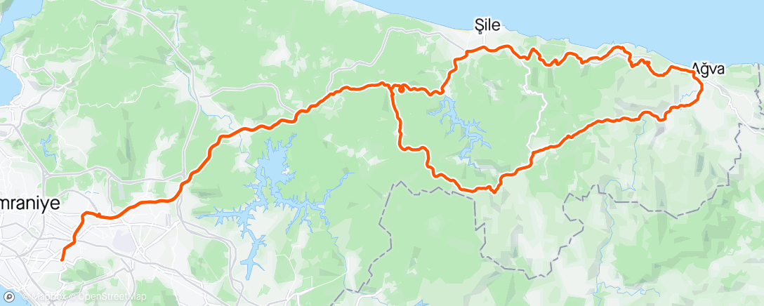 Map of the activity, 19 Mayıs Ride Like King #16
