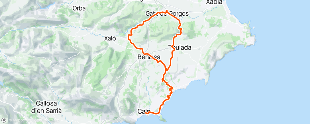 Map of the activity, Cold ride