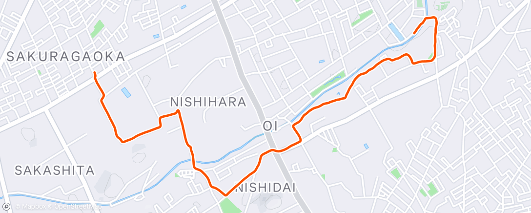 Map of the activity, Morning Run