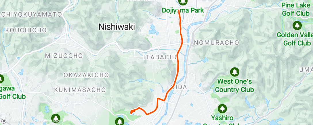 Map of the activity, 朝のライド