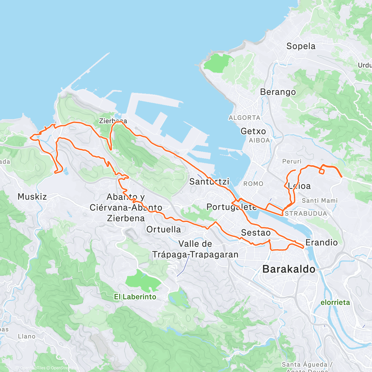 Map of the activity, Otra salida rodando a gusto con la Merlina