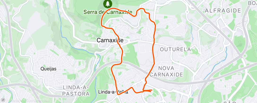 Map of the activity, Get Back 10 - 7.1 km