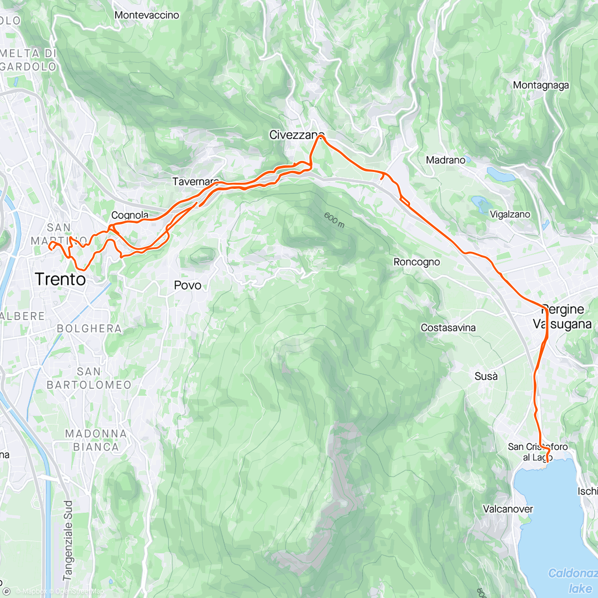 Map of the activity, Trento s (Obou)Urškou  🥰🤣