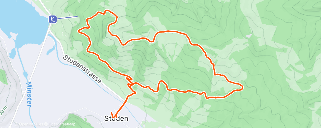 Map of the activity, Traillauf am Nachmittag