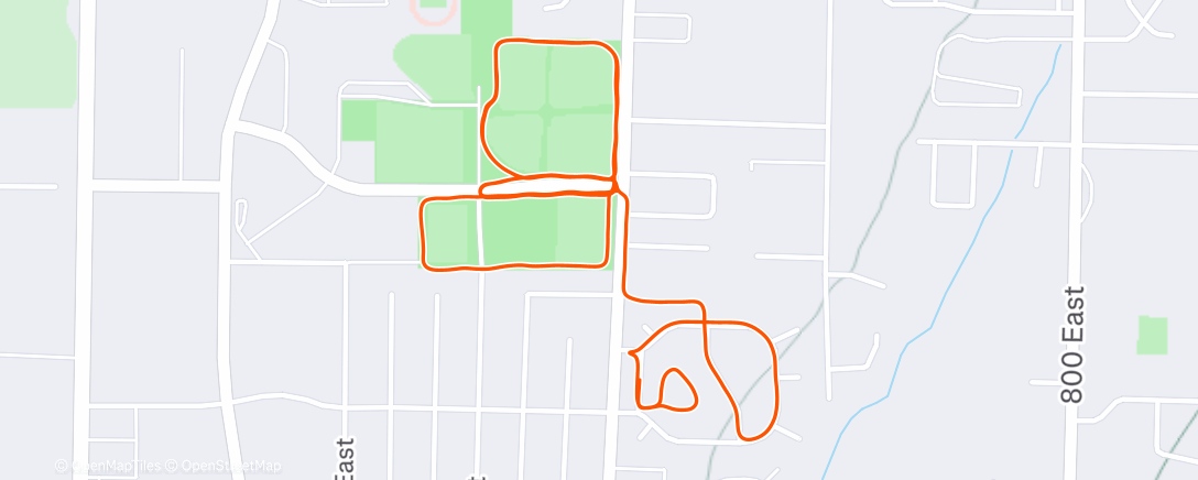 Map of the activity, Night Run
