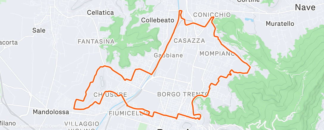 Map of the activity, Urban gravel