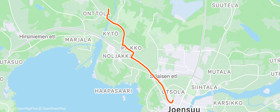 Карта физической активности (Evening Ride)