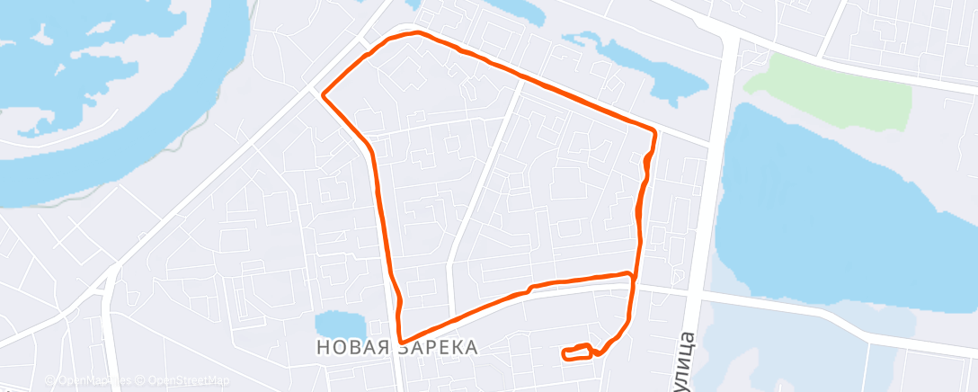 Map of the activity, Дневной забег