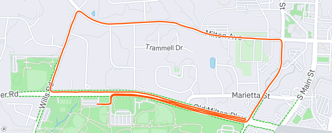 Map of the activity, Morning Run