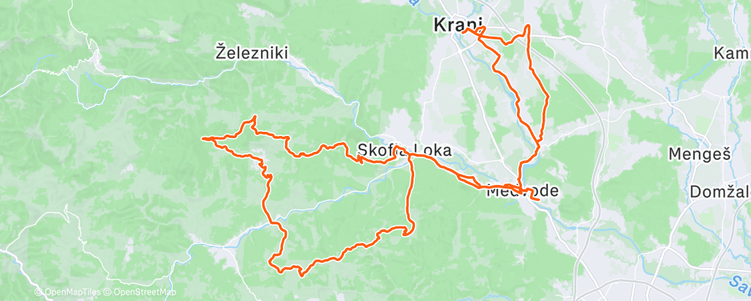 Map of the activity, Утренний велозаезд