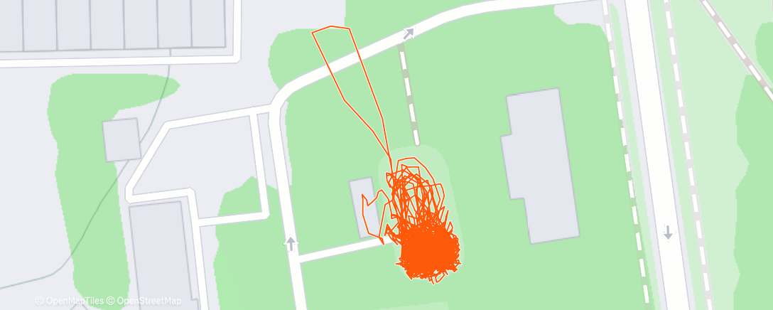 Map of the activity, Evening Workout