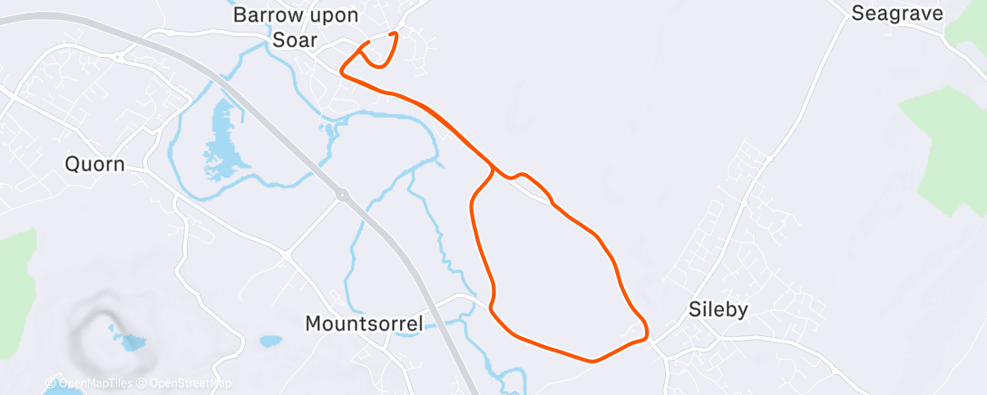 Map of the activity, Lunch Run