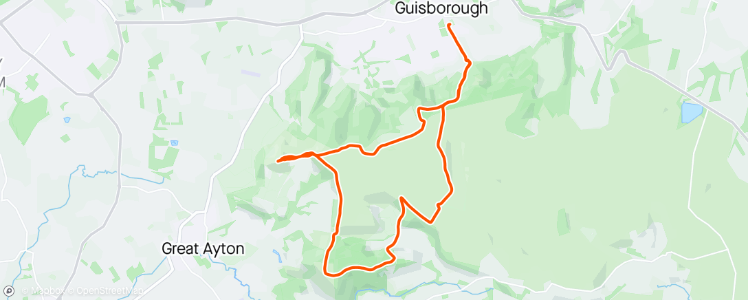 Map of the activity, Guisborough Moors fell race. (Volunteering) 👍