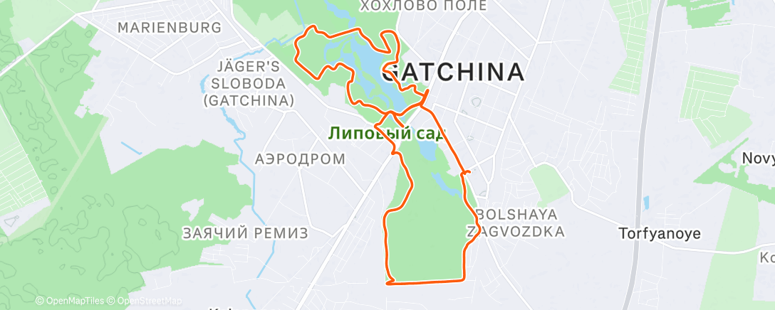 Map of the activity, Morning Trail Run