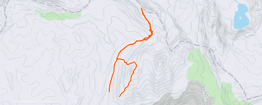 Map of the activity, Esquí fuera de pista a la hora del almuerzo