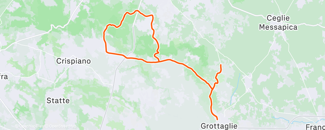 Карта физической активности (Pedalata pomeridiana)