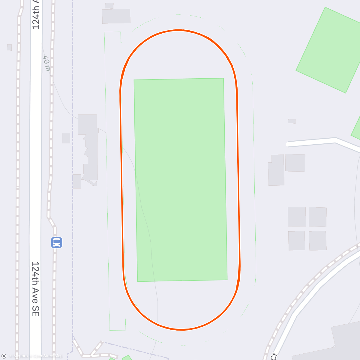 Map of the activity, 5K tempo + 1K CD