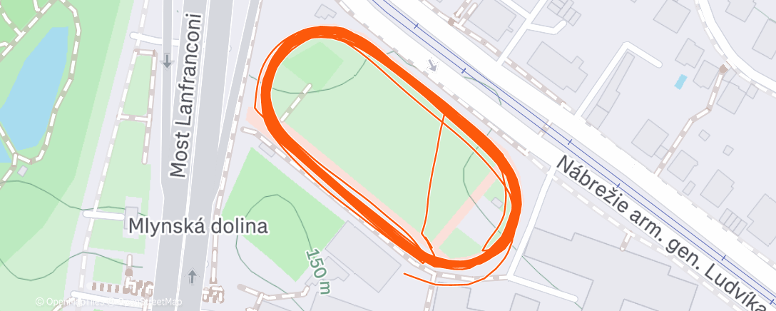 Map of the activity, 10k / 4:12