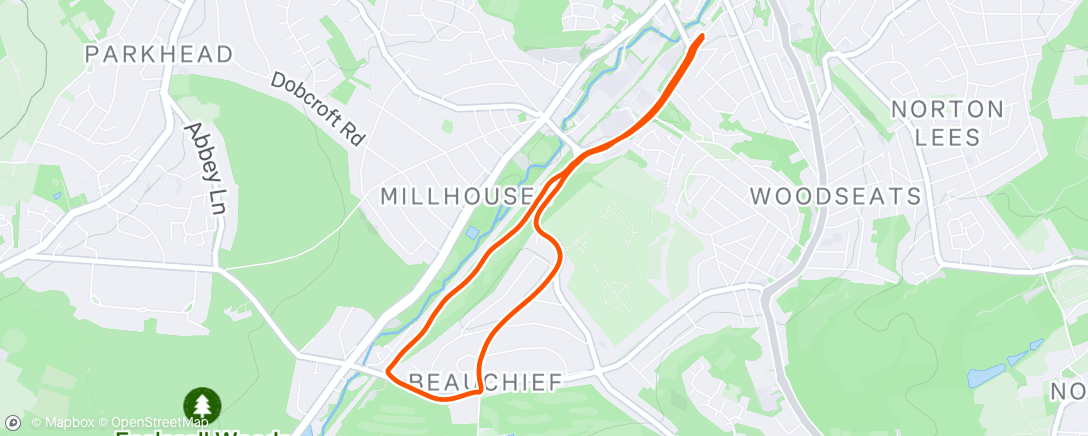 Map of the activity, Morning Run