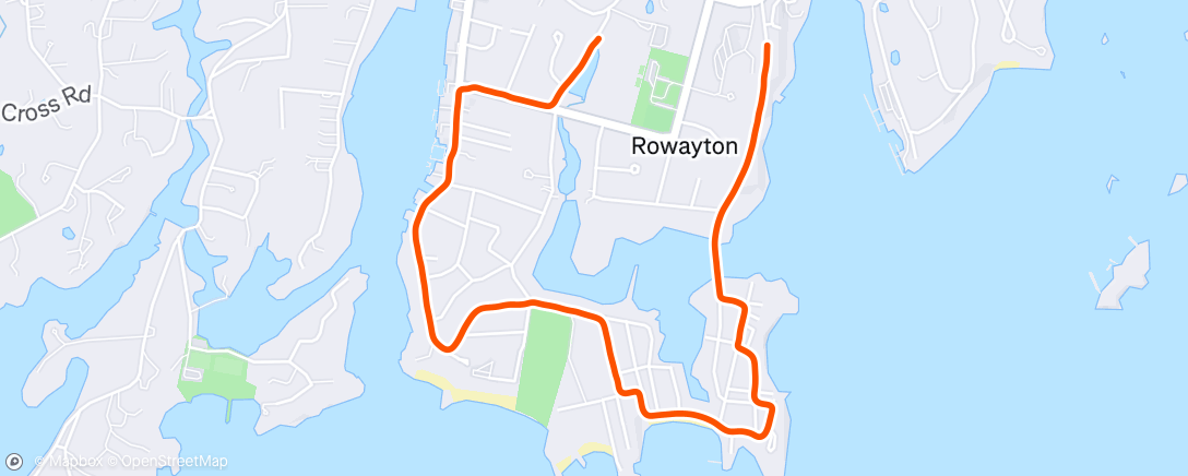 Map of the activity, Afternoon Run