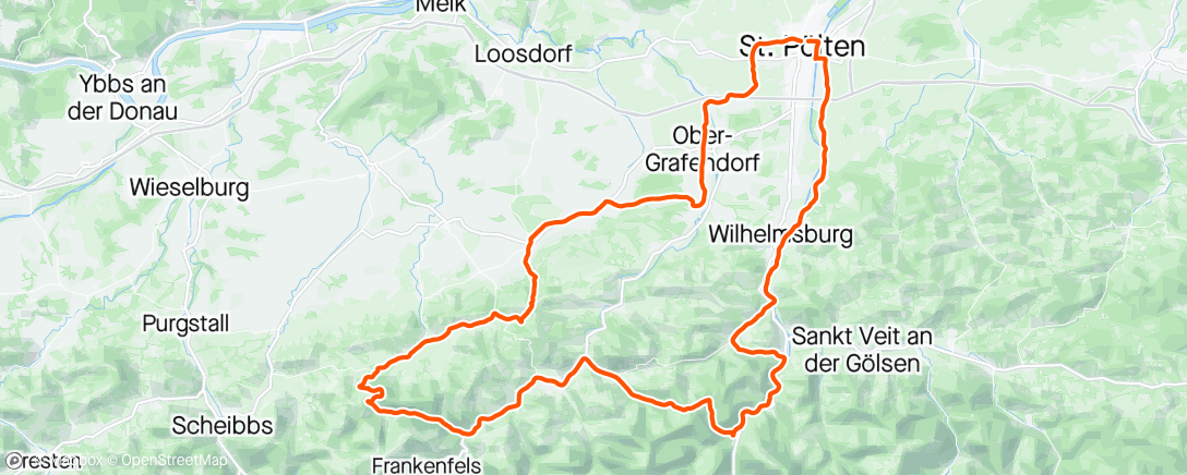 Map of the activity, Fahrt am Morgen