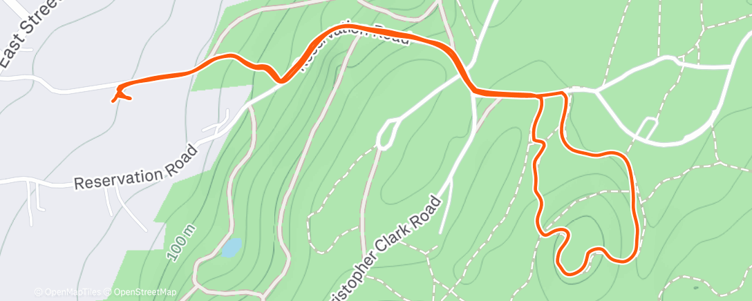 Map of the activity, Afternoon Hike