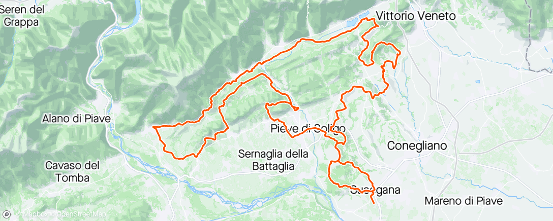 Mapa da atividade, Nova Eroica Prosecco (f**King steep) Hills