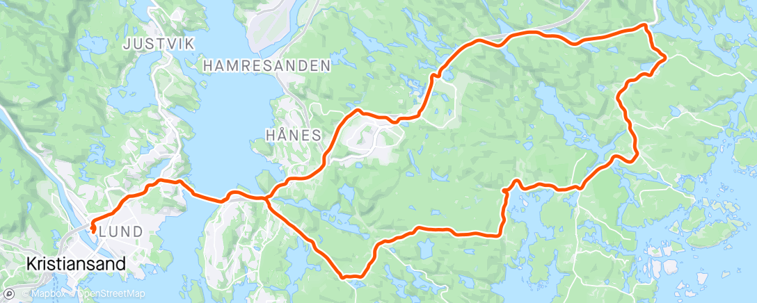 Map of the activity, Høvågrunden 🚴‍♀️🚴🏾‍♂️
