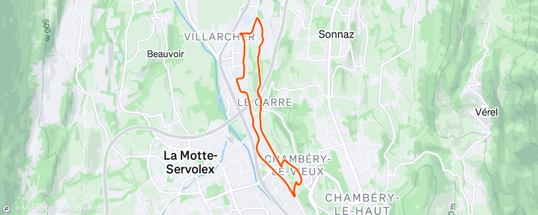 Map of the activity, Morning Ride